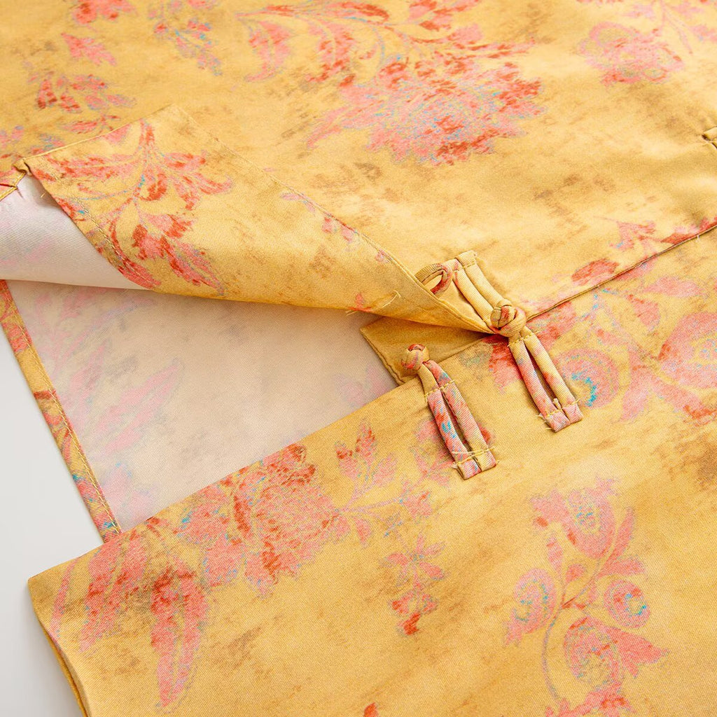 suit Women's 2 pieces new Chinese style stand collar printed top+Pants