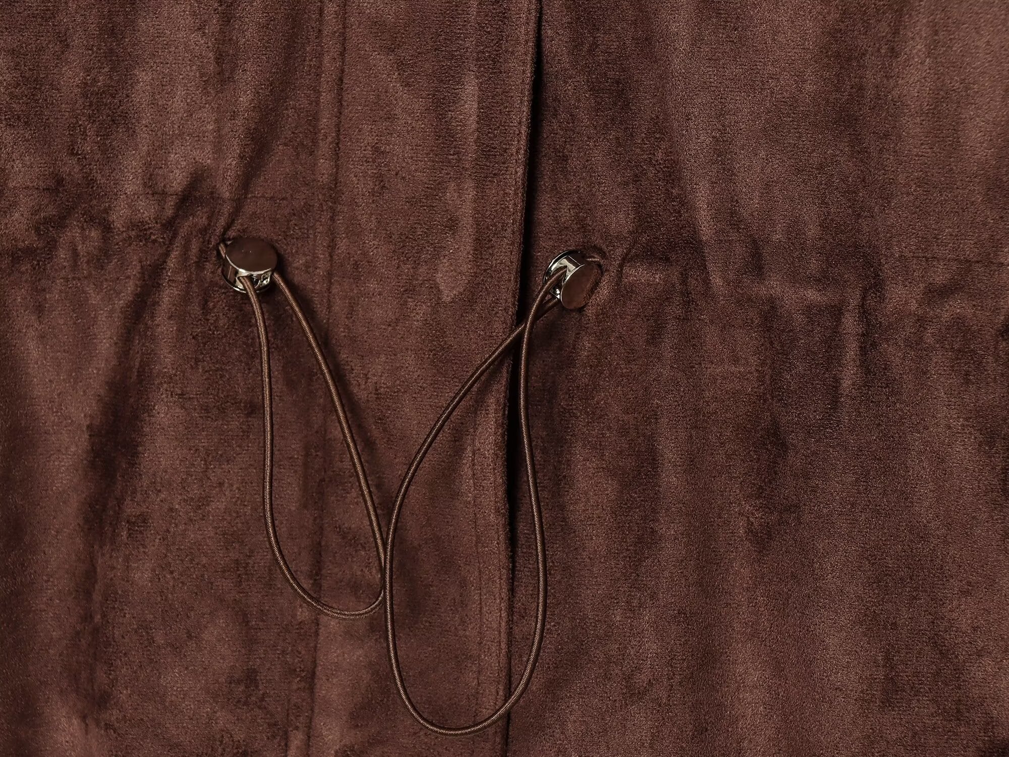 Women's suede waist cinched drawstring jacket Coat