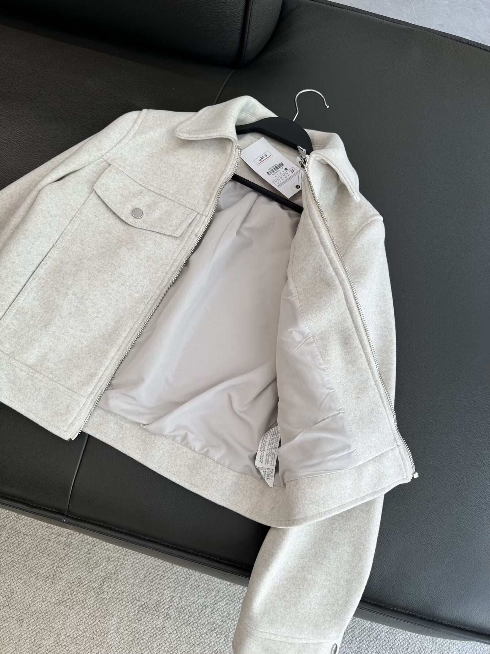 Women's 2025 new fashion soft texture zipper jacket Coat