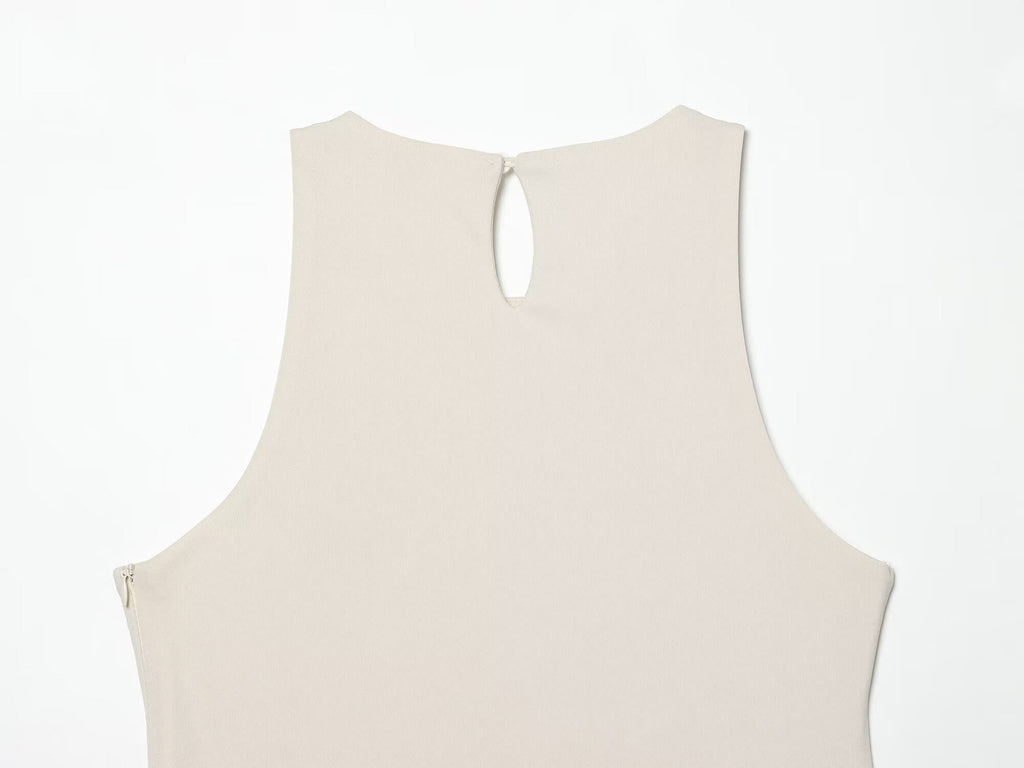 Women's patchwork halter neck dress
