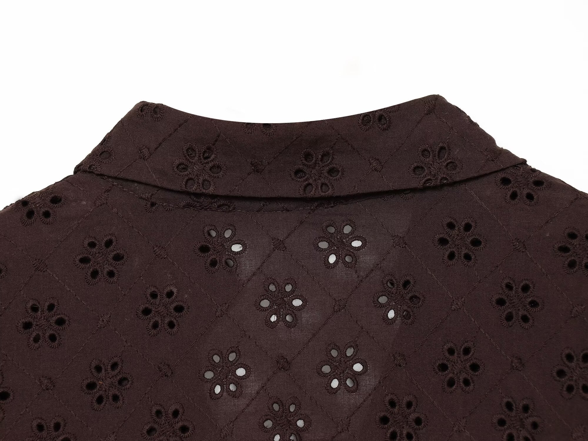 suit Women's 2 pieces hollowed out embroidered shirt+Pants+Skirts