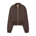 Women's short standing collar pilot jacket