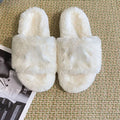 Women's new diamond-studded fur slippers