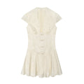 Women's jacquard satin texture mini dress